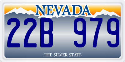NV license plate 22B979