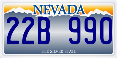 NV license plate 22B990