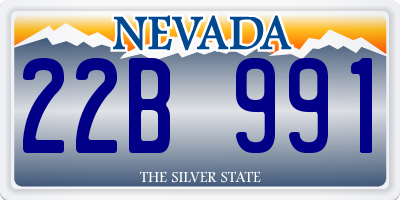 NV license plate 22B991