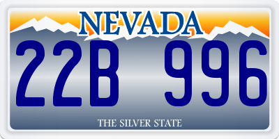 NV license plate 22B996