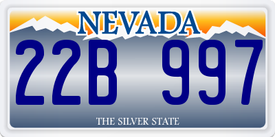NV license plate 22B997