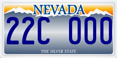 NV license plate 22C000