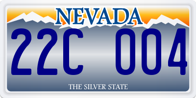 NV license plate 22C004