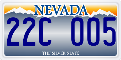 NV license plate 22C005