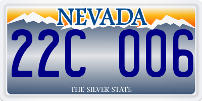 NV license plate 22C006