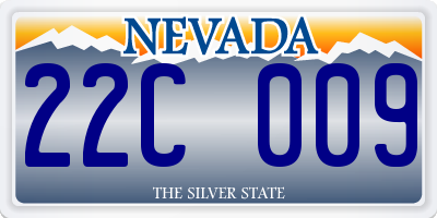 NV license plate 22C009