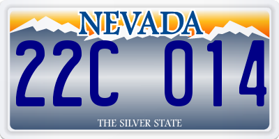 NV license plate 22C014
