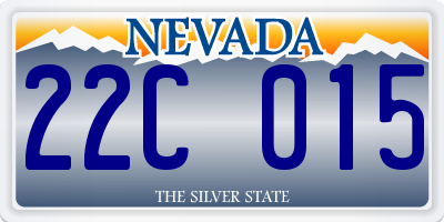 NV license plate 22C015
