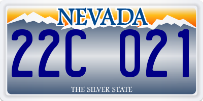 NV license plate 22C021