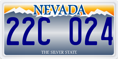 NV license plate 22C024