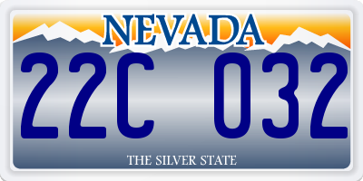NV license plate 22C032