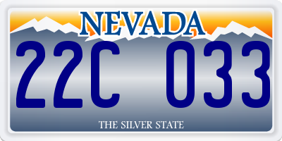 NV license plate 22C033