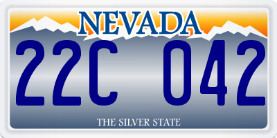 NV license plate 22C042