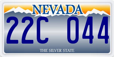 NV license plate 22C044