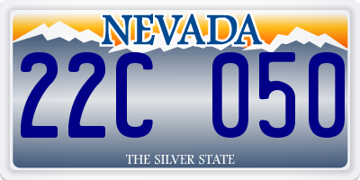 NV license plate 22C050
