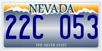 NV license plate 22C053