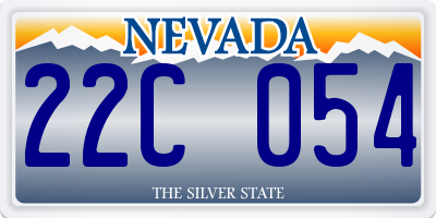 NV license plate 22C054