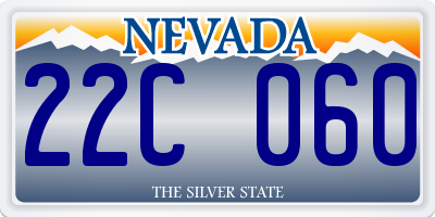 NV license plate 22C060