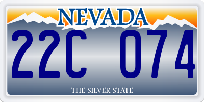 NV license plate 22C074
