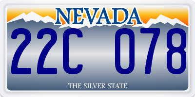 NV license plate 22C078