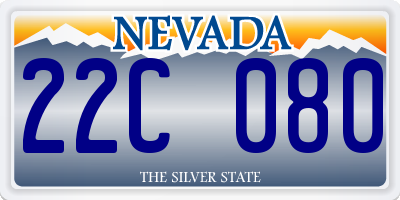 NV license plate 22C080