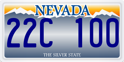 NV license plate 22C100