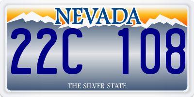 NV license plate 22C108