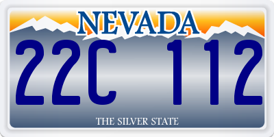 NV license plate 22C112