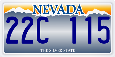 NV license plate 22C115