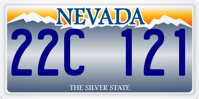 NV license plate 22C121
