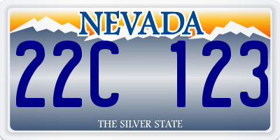 NV license plate 22C123