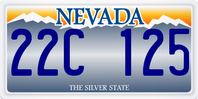 NV license plate 22C125