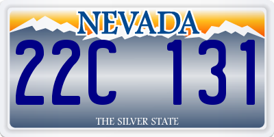 NV license plate 22C131