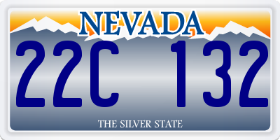NV license plate 22C132