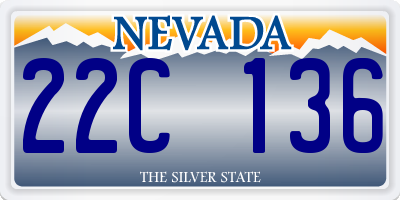 NV license plate 22C136