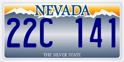 NV license plate 22C141