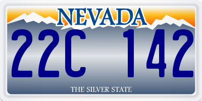 NV license plate 22C142