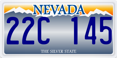 NV license plate 22C145