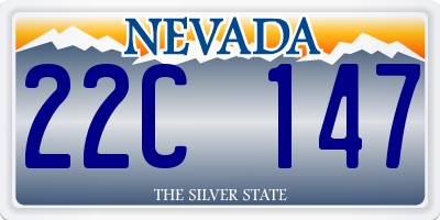 NV license plate 22C147