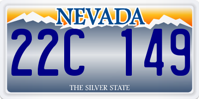 NV license plate 22C149