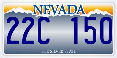 NV license plate 22C150