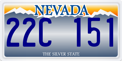 NV license plate 22C151