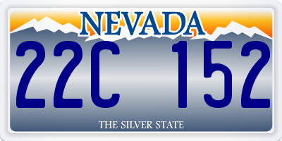 NV license plate 22C152