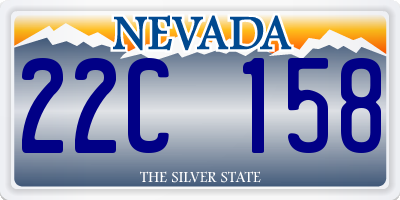 NV license plate 22C158