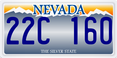 NV license plate 22C160