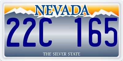 NV license plate 22C165