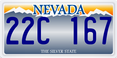 NV license plate 22C167