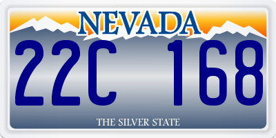 NV license plate 22C168