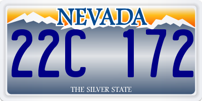 NV license plate 22C172