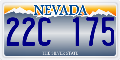 NV license plate 22C175